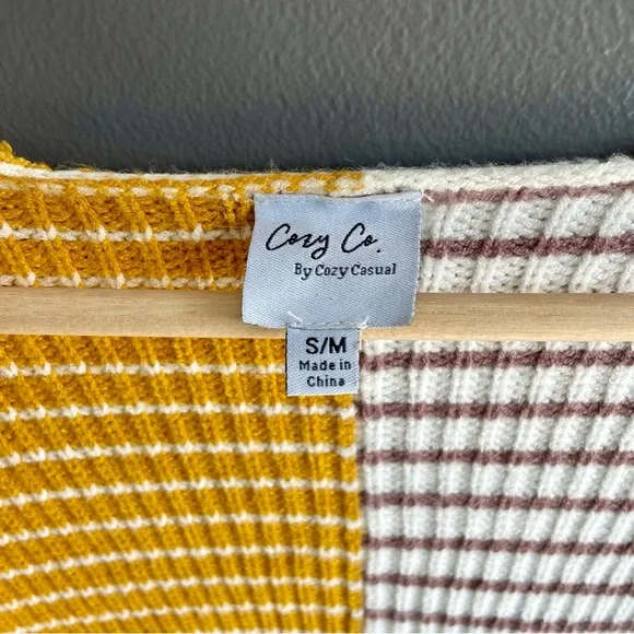 Cozy Co Women Striped Dolman Batwing Open Cardigan in size Small/Medium - Picture 5 of 6